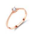 Little Gemstone 3mm. Silver Ring CSR-150-3